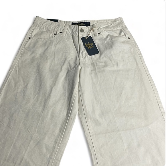 Indigo Rein Juniors' Cotton Loose-Fit Jeans - White, Size 11, NWT - Picture 4 of 11